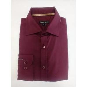 NEW DANIEL K men's long sleeves dress shirt in burgundy